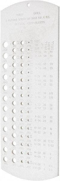 SPI - Drill Gages Minimum Hole Size (Wire): #60 Maximum Hole Size (Wire): #1 - Best Tool & Supply