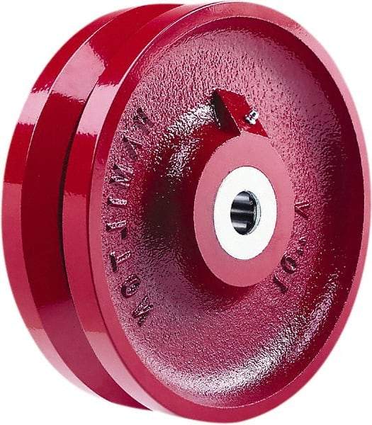 Hamilton - 10 Inch Diameter x 3 Inch Wide, Cast Iron Caster Wheel - 3,000 Lb. Capacity, 3-1/4 Inch Hub Length, 1 Inch Axle Diameter, Straight Roller Bearing - Best Tool & Supply