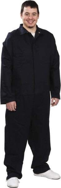 PRO-SAFE - Size 2XL, Navy Blue, Zipper, Arc Flash Coverall - 44 to 46" Chest, Indura Ultra Soft, Cotton, Nylon, 6 Pockets - Best Tool & Supply