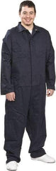 PRO-SAFE - Size XL, Navy Blue, Zipper, Arc Flash Coverall - 40 to 42" Chest, Indura Ultra Soft, Cotton, Nylon, 6 Pockets - Best Tool & Supply