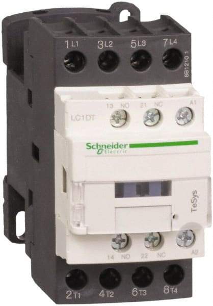 Schneider Electric - 4 Pole, 125 Coil VDC, 40 Amp at 440 VAC, Nonreversible IEC Contactor - Bureau Veritas, CCC, CSA, CSA C22.2 No. 14, DNV, EN/IEC 60947-4-1, EN/IEC 60947-5-1, GL, GOST, LROS, RINA, RoHS Compliant, UL 508, UL Listed - Best Tool & Supply