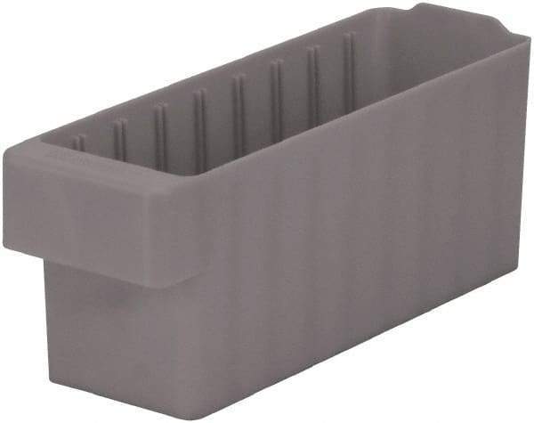 Akro-Mils - 15 Lb. Load Capacity, 11-5/8" Deep, Gray Polymer Drawer Bin - 4-5/8" High x 3-3/4" Wide x 11-5/8" Long - Best Tool & Supply