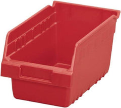 Akro-Mils - 11-5/8" Deep, Red Polymer Hopper Shelf Bin - 6" High x 6-5/8" Wide x 11-5/8" Long - Best Tool & Supply