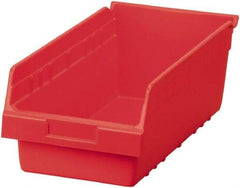 Akro-Mils - 17-7/8" Deep, Red Polymer Hopper Shelf Bin - 6" High x 8-3/8" Wide x 17-7/8" Long - Best Tool & Supply