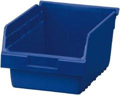 Akro-Mils - 11-5/8" Deep, Blue Polymer Hopper Shelf Bin - 6" High x 8-3/8" Wide x 11-5/8" Long - Best Tool & Supply