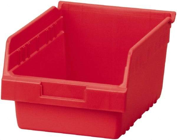 Akro-Mils - 11-5/8" Deep, Red Polymer Hopper Shelf Bin - 6" High x 8-3/8" Wide x 11-5/8" Long - Best Tool & Supply