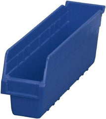 Akro-Mils - 17-7/8" Deep, Blue Polymer Hopper Shelf Bin - 6" High x 4-1/8" Wide x 17-7/8" Long - Best Tool & Supply