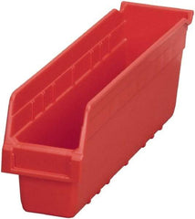 Akro-Mils - 17-7/8" Deep, Red Polymer Hopper Shelf Bin - 6" High x 4-1/8" Wide x 17-7/8" Long - Best Tool & Supply