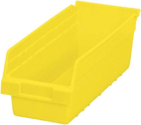 Akro-Mils - 17-7/8" Deep, Yellow Polymer Hopper Shelf Bin - 6" High x 6-5/8" Wide x 17-7/8" Long - Best Tool & Supply