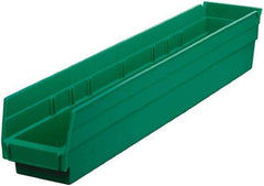 Akro-Mils - 199 Lb. Load Capacity, 23-5/8" Deep, Green Hopper Shelf Bin - 4" High x 4-1/8" Wide x 23-5/8" Long - Best Tool & Supply