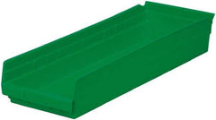 Akro-Mils - 346 Lb. Load Capacity, 23-5/8" Deep, Green Hopper Shelf Bin - 4" High x 8-3/8" Wide x 23-5/8" Long - Best Tool & Supply