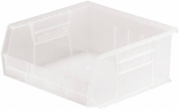 Akro-Mils - 50 Lb. Load Capacity, 10-7/8" Deep, Clear Polymer Hopper Stacking Bin - 5" High x 11" Wide x 10-7/8" Long - Best Tool & Supply