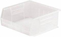 Akro-Mils - 50 Lb. Load Capacity, 10-7/8" Deep, Clear Polymer Hopper Stacking Bin - 5" High x 11" Wide x 10-7/8" Long - Best Tool & Supply