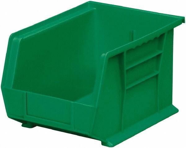 Akro-Mils - 50 Lb. Load Capacity, 10-3/4" Deep, Green Polymer Hopper Stacking Bin - 7" High x 8-1/4" Wide x 10-3/4" Long - Best Tool & Supply