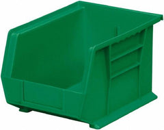 Akro-Mils - 50 Lb. Load Capacity, 10-3/4" Deep, Green Polymer Hopper Stacking Bin - 7" High x 8-1/4" Wide x 10-3/4" Long - Best Tool & Supply