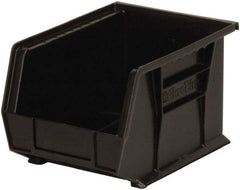 Akro-Mils - 50 Lb. Load Capacity, 10-3/4" Deep, Black Polymer Hopper Stacking Bin - 7" High x 8-1/4" Wide x 10-3/4" Long - Best Tool & Supply