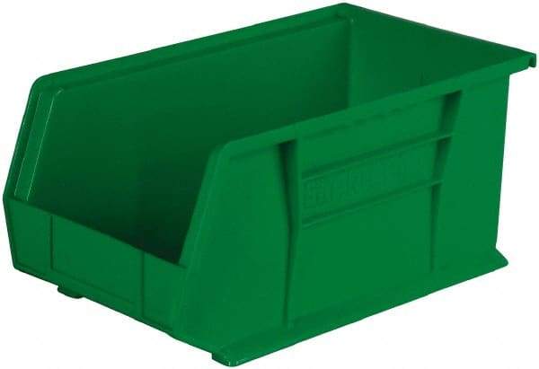 Akro-Mils - 60 Lb. Load Capacity, 14-3/4" Deep, Green Polymer Hopper Stacking Bin - 7" High x 8-1/4" Wide x 14-3/4" Long - Best Tool & Supply