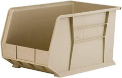 Akro-Mils - 60 Lb. Load Capacity, 18" Deep, Gray Polymer Hopper Stacking Bin - 10" High x 11" Wide x 18" Long - Best Tool & Supply