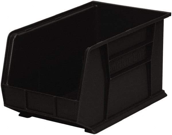 Akro-Mils - 60 Lb. Load Capacity, 18" Deep, Black Polymer Hopper Stacking Bin - 10" High x 11" Wide x 18" Long - Best Tool & Supply