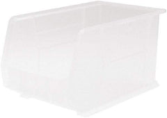 Akro-Mils - 60 Lb. Load Capacity, 18" Deep, Clear Polymer Hopper Stacking Bin - 10" High x 11" Wide x 18" Long - Best Tool & Supply