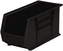 Akro-Mils - 60 Lb. Load Capacity, 18" Deep, Black Polymer Hopper Stacking Bin - 9" High x 8-1/4" Wide x 18" Long - Best Tool & Supply