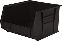 Akro-Mils - 75 Lb. Load Capacity, 18" Deep, Black Polymer Hopper Stacking Bin - 11" High x 16-1/2" Wide x 18" Long - Best Tool & Supply