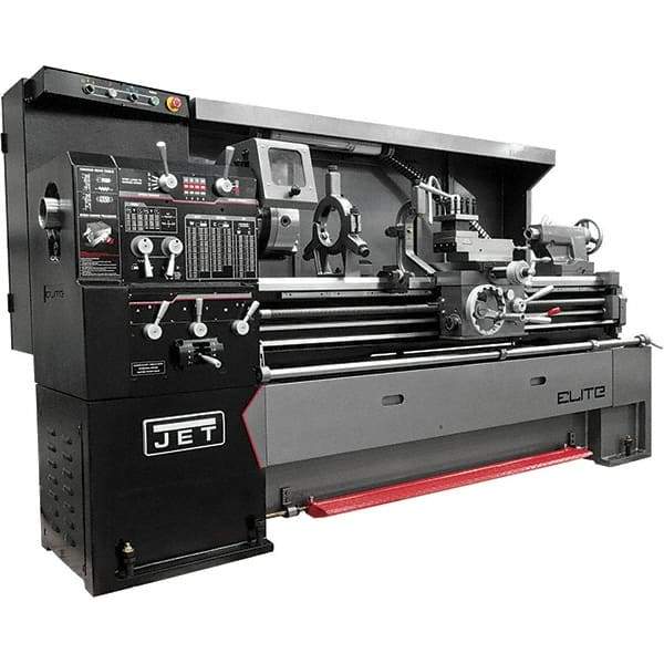 Jet - 17" Swing, 40" Between Centers, 230/460 Volt, Triple Phase Engine Lathe - 5MT Taper, 7-1/2 hp, 36 to 1,800 RPM, 3-1/8" Bore Diam, 44" Deep x 68" High x 94" Long - Best Tool & Supply