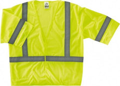 Ergodyne - Size S/M High Visibility Lime Mesh General Purpose Vest - 36 to 44" Chest, ANSI/ISEA 107, Hook & Loop Closure, 1 Pocket, Polyester - Best Tool & Supply