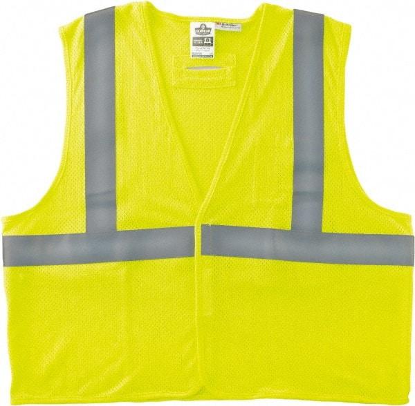 Ergodyne - Size 2X/3XL Flame Resistant/Retardant Lime Mesh General Purpose Vest - 52 to 58" Chest, ANSI/ISEA 107, Hook & Loop Closure, 2 Pockets, Polyester - Best Tool & Supply