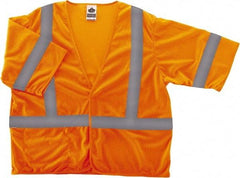 Ergodyne - Size L/XL High Visibility Orange Mesh General Purpose Vest - 44 to 52" Chest, ANSI/ISEA 107, Hook & Loop Closure, 1 Pocket, Polyester - Best Tool & Supply