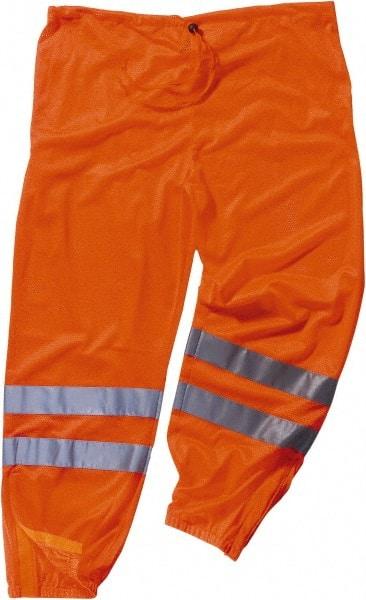 Ergodyne - Size 2X/3XL Polyester High-Visibility Pants - Drawstring Closure, No Pockets, 48" Waist, 35.5" Inseam, Orange - Best Tool & Supply