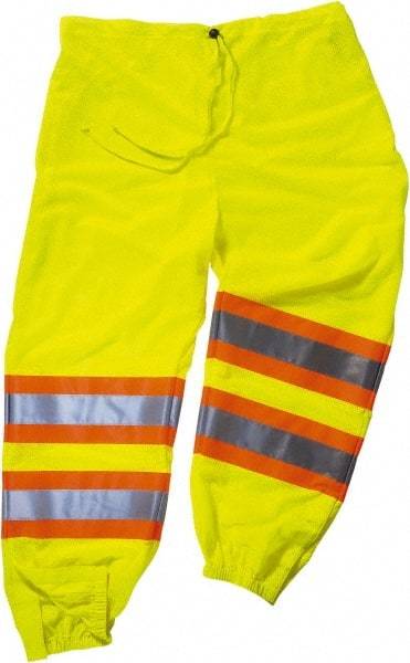 Ergodyne - Size L/XL Polyester High-Visibility Pants - Drawstring Closure, No Pockets, 44" Waist, 35" Inseam, Lime - Best Tool & Supply