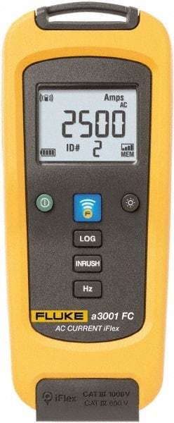 Fluke - FLK-A3001 FC, CAT IV, CAT III, Digital True RMS Wireless Clamp Meter with 10" Flex Jaws - 2500 AC Amps, Measures Current - Best Tool & Supply