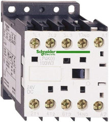 Schneider Electric - 3 Pole, 24 Coil VDC, 6 Amp at 440 VAC, Nonreversible IEC Contactor - BS 5424, CSA, IEC 60947, NF C 63-110, RoHS Compliant, UL Listed, VDE 0660 - Best Tool & Supply