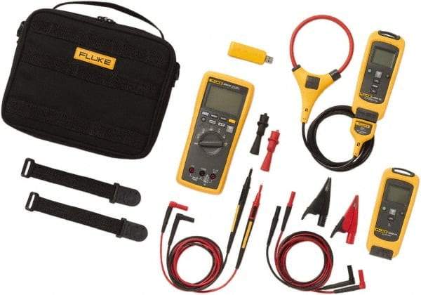 Fluke - 9 Piece, FC Series Wireless Multimeter Kit - 1,000 Volt Max, LCD Display - Best Tool & Supply