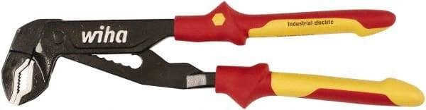 Wiha - 10" OAL, 2" Max Capacity, Water Pump Tongue & Groove Pliers - Straight Straight, Soft Grip Handles - Best Tool & Supply