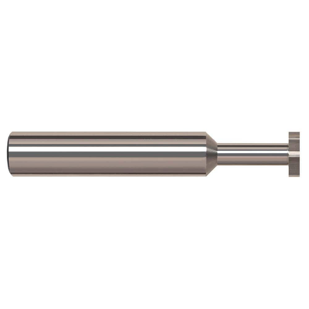 Harvey Tool - 1/4" Cut Diam, 3/64" Cut Width, 1/4" Shank, Straight-Tooth Woodruff Keyseat Cutter - Exact Industrial Supply