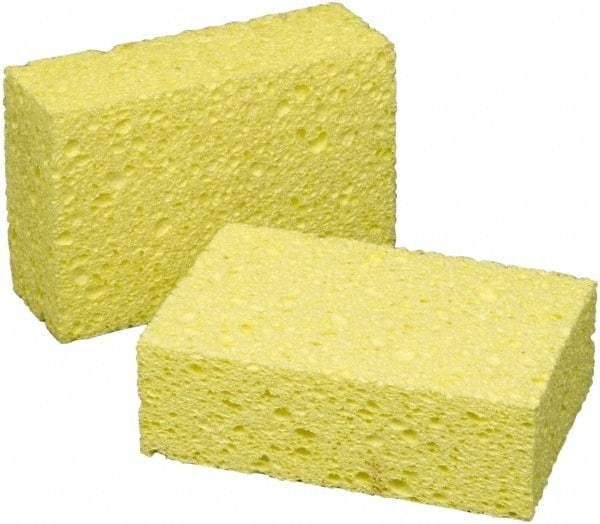 Ability One - 5-3/4" Long x 1-3/4" Wide x 1" Thick Scouring Sponge - Non-Abrasive, Yellow - Best Tool & Supply