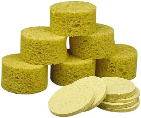 Ability One - 1-3/8" Long x 1" Wide x 1" Thick Scouring Sponge - Non-Abrasive, Tan - Best Tool & Supply