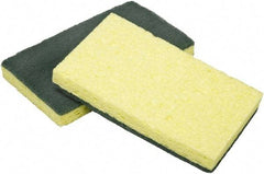 Ability One - 3-1/4" Long x 1/2" Wide x 1" Thick Scouring Sponge - Nonabrasive, Yellow/Green - Best Tool & Supply