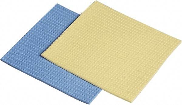 Ability One - 5" Long x 1/2" Wide x 1" Thick Scouring Sponge - Nonabrasive, Blue/Yellow - Best Tool & Supply