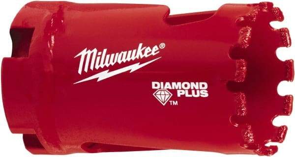 Milwaukee Tool - 1-1/4" Diam, 1-1/2" Cutting Depth, Hole Saw - Diamond Grit Saw, Continuous Edge - Best Tool & Supply