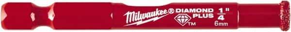 Milwaukee Tool - 1/4" Diam, 1-1/2" Cutting Depth, Hole Saw - Diamond Grit Saw, Continuous Edge - Best Tool & Supply