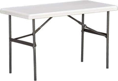 Ability One - 24" Long x 48" Wide x 29" High, Rectangular Folding Table - Platinum - Best Tool & Supply