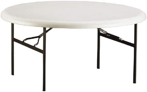 Ability One - 60" Wide x 29" High x 60" Diam, Round Folding Table - Platinum - Best Tool & Supply