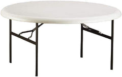 Ability One - 60" Wide x 29" High x 60" Diam, Round Folding Table - Platinum - Best Tool & Supply