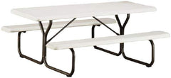 Ability One - 72" Long x 30" Wide x 29" High, Rectangular Folding Table with Fixed Legs - Platinum - Best Tool & Supply