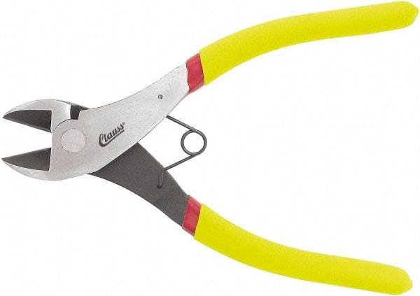 Clauss - 7" OAL, Diagonal Cutter - 3/4" Jaw Length x 1/2" Jaw Width, Hot Forged Carbon Steel Handle - Best Tool & Supply