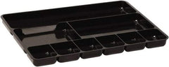 Rubbermaid - 9 Compartment, 13.97 Inch Wide x 9.11 Inch Deep x 1.13 Inch High, Drawer Organizer - Plastic, Black - Best Tool & Supply