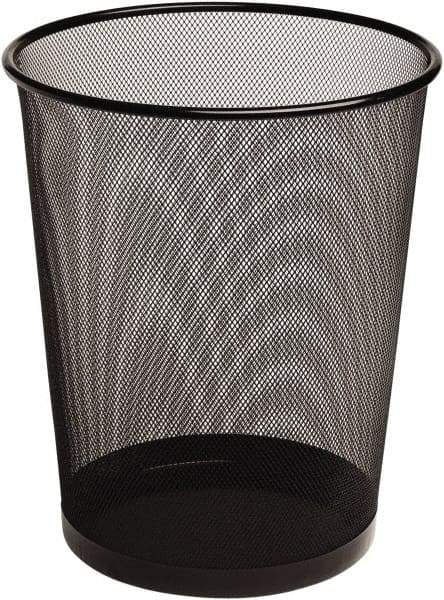 Rubbermaid - 2 Gal Black Round Trash Can - Metal, 14-3/16" High x 11.69" Long x 11.69" Wide - Best Tool & Supply